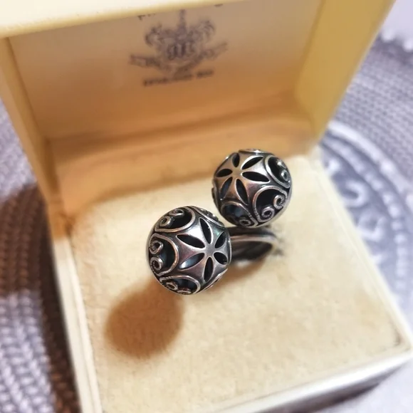 1800s EXTREMELY RARE Pomander Ring  Sterling Silver - Picture 2 of 9